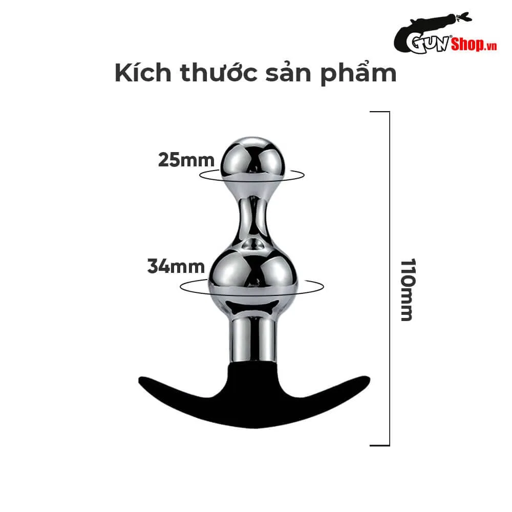 Phích inox cắm hậu môn mỏ neo 2 nấc - Anal Plug 09 — ảnh 3