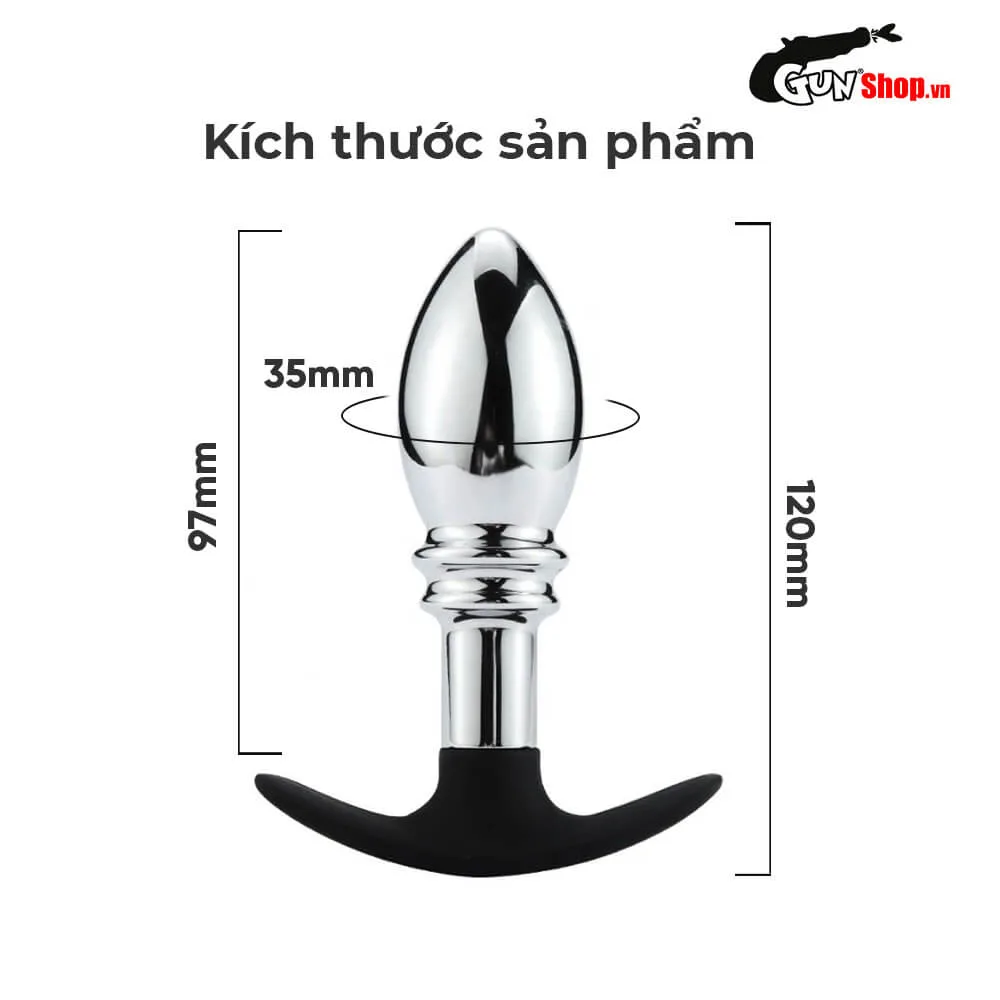 Phích inox cắm hậu môn xoắn eo - Anal Plug 07 — ảnh 3