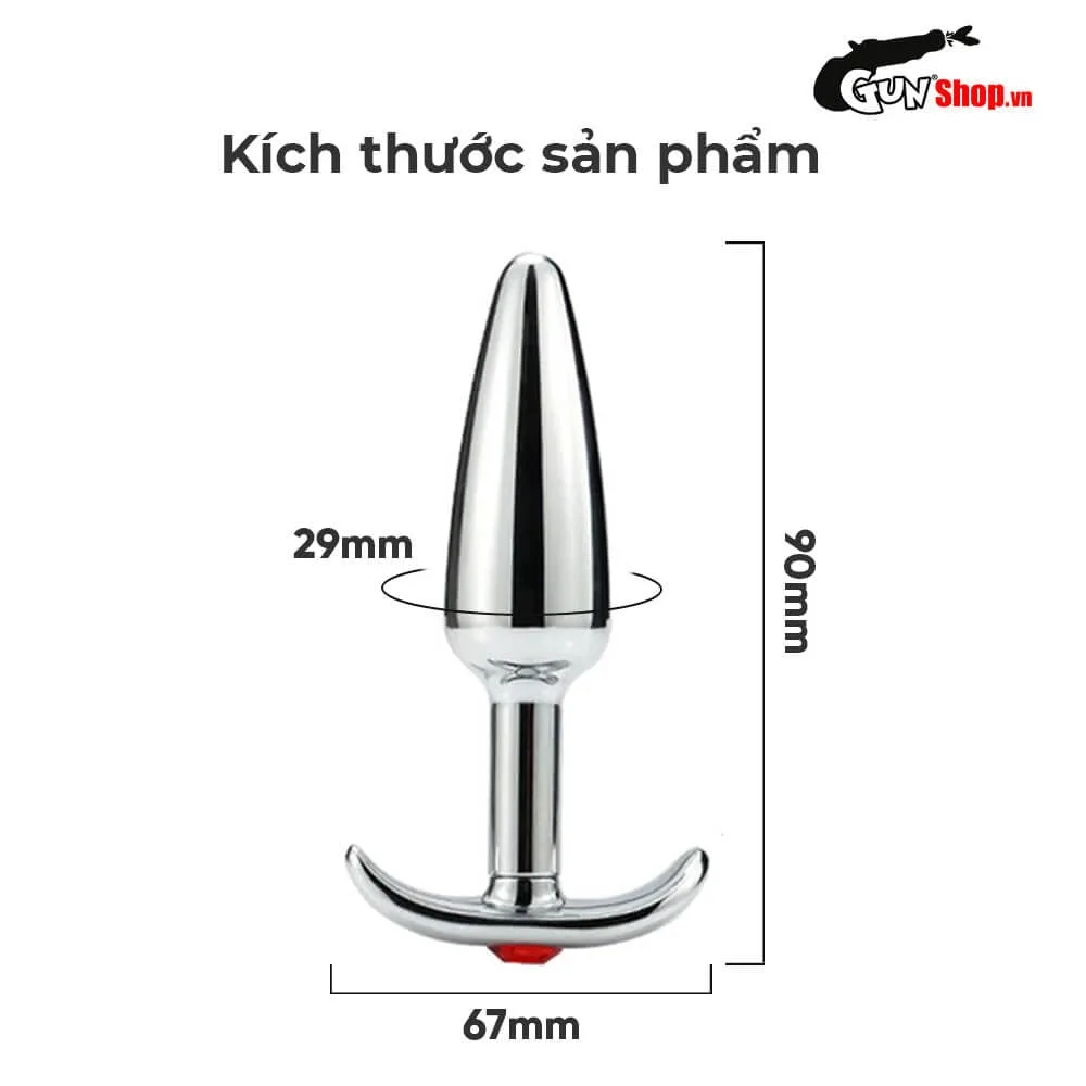 Phích inox hậu môn giọt nước cao cấp - Anal Plug 12mm an toàn — ảnh 3