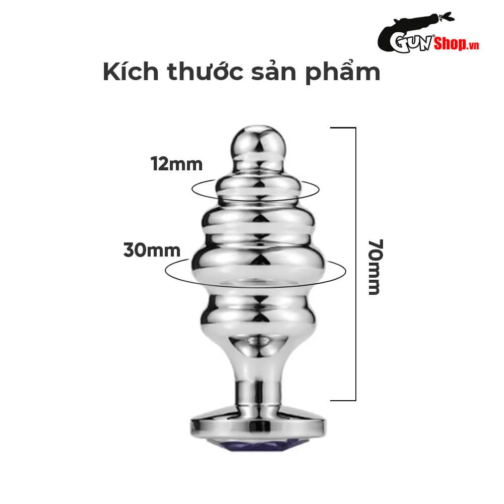Phích inox xoắn ốc 5 nấc cao cấp kích thích mạnh mẽ Anal Toy — ảnh 3