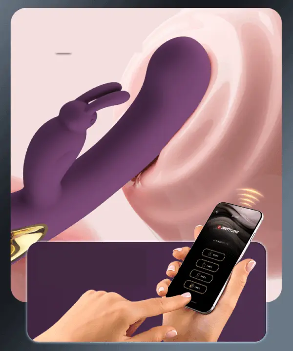 Dương vật giả Pretty Love Liam điều khiển app tai thỏ siêu mềm mại — ảnh 2