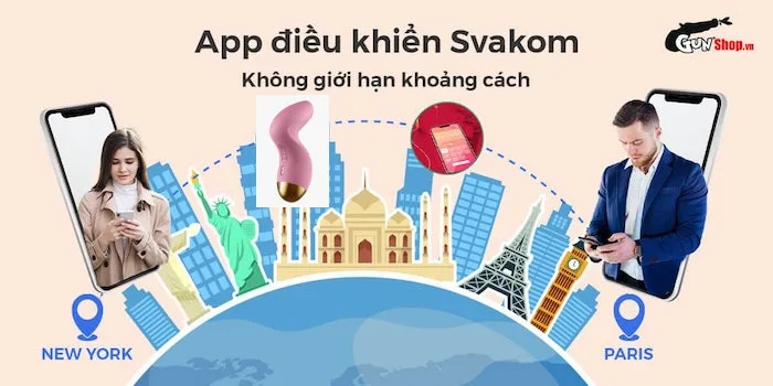 Svakom Pulse Pure Máy Massage Âm Vật Điều Khiển Qua App Công Nghệ Sóng Âm Svakom Pulse Pure Máy Rung Âm Vật App Sóng Âm Tăng Khoái Cảm — 4. Điều khiển từ xa bởi bạn tình