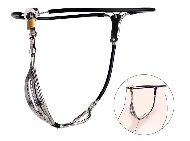 Quần lót thép không gỉ đai trinh tiết nữ phong cách bạo dâm — ảnh 2