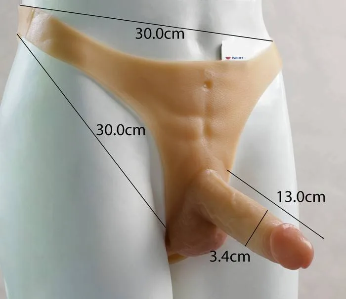 Dương vật giả đặc ruột Manmiao W39 cu giả dạng quần tam giác cho les — ảnh 2