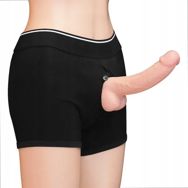 Quần short Lovetoy Ingen gắn dương vật trứng rung sành điệu — hình 2