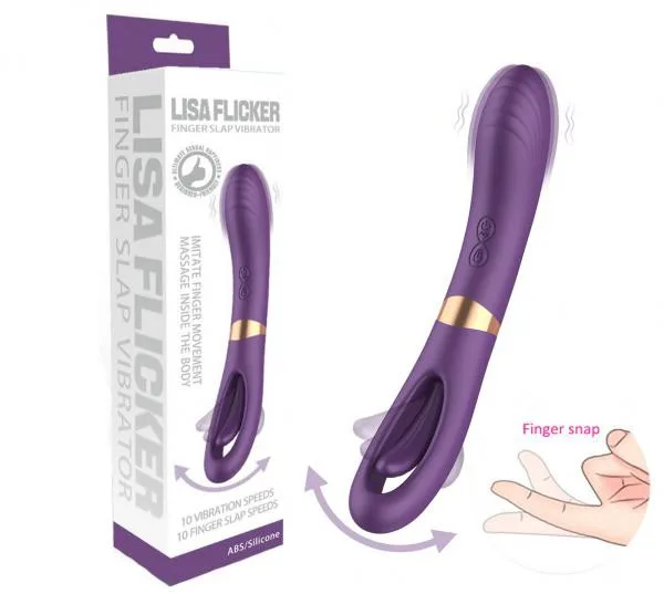 Que rung Lisa Flicker Fingerslap 2 đầu liếm rung búng tay kích thích