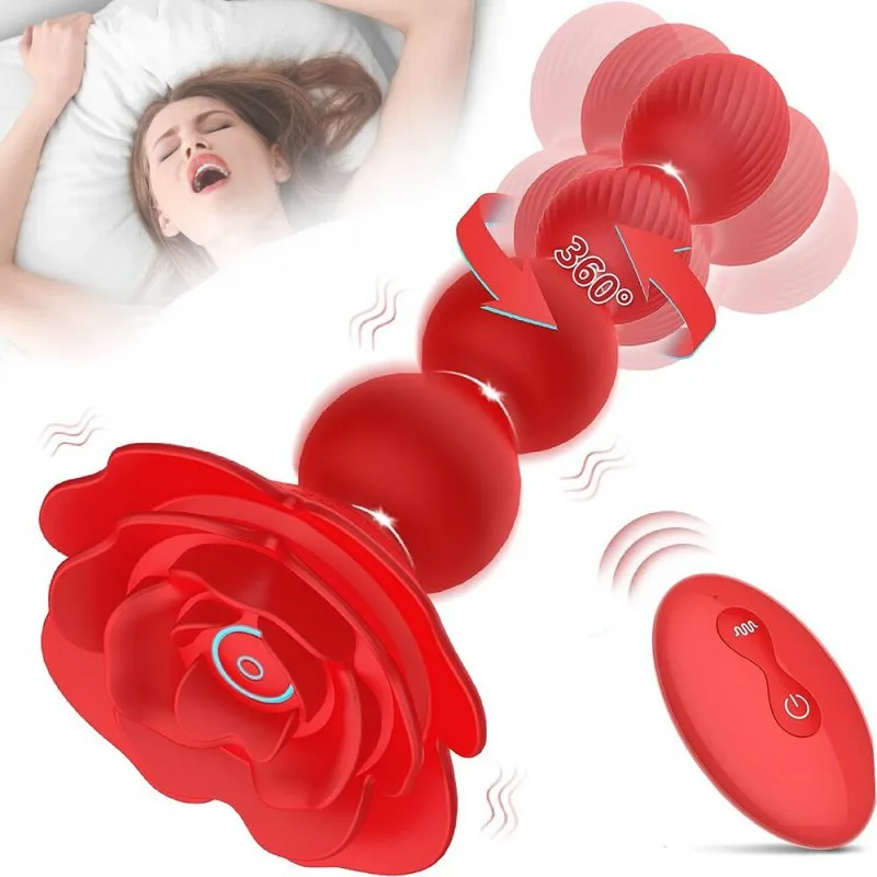 Que rung hậu môn hoa hồng điều khiển từ xa siêu kích thích — ảnh 3