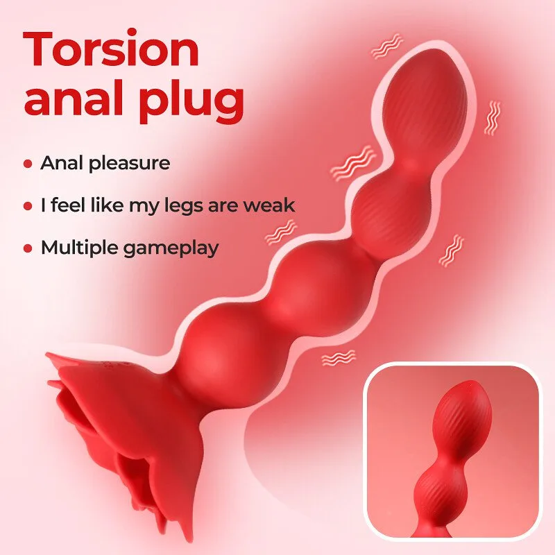 Que rung hậu môn hoa hồng điều khiển từ xa siêu kích thích — ảnh 2