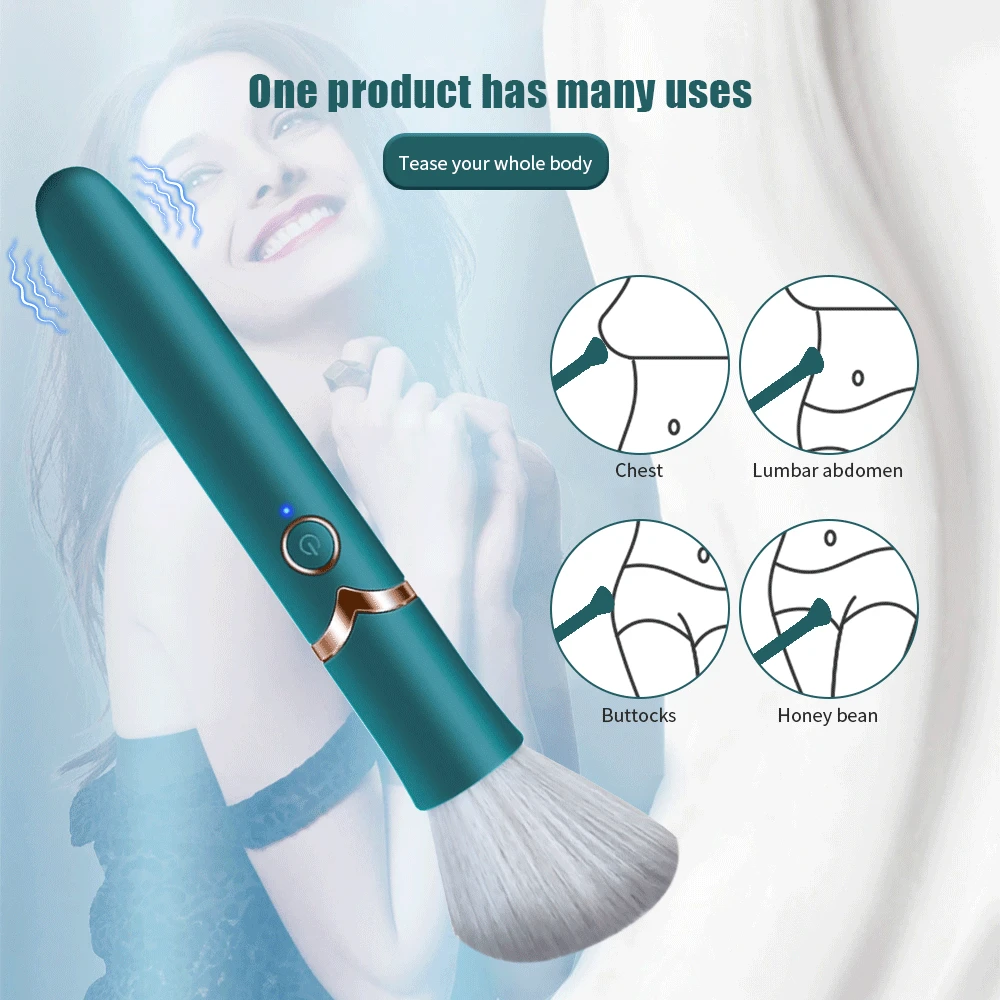 Que rung 2 đầu đa năng kích thích điểm G cọ trang điểm massage — ảnh 5