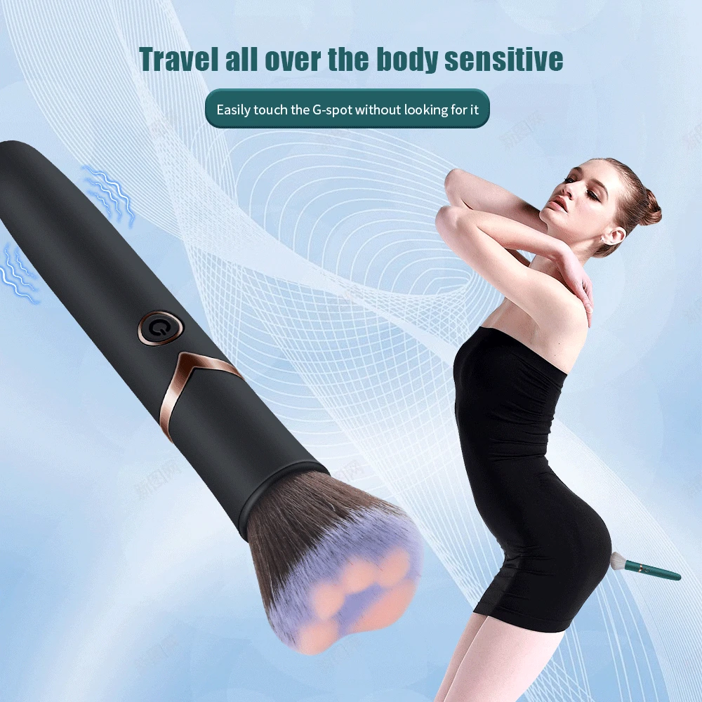 Que rung 2 đầu đa năng kích thích điểm G cọ trang điểm massage — ảnh 4