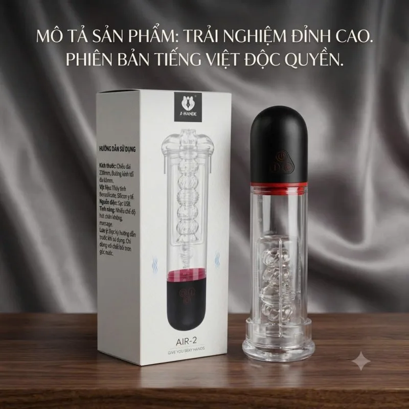 S-hande Air 2 máy tập dương vật tăng kích thước tự động cao cấp — ảnh 9