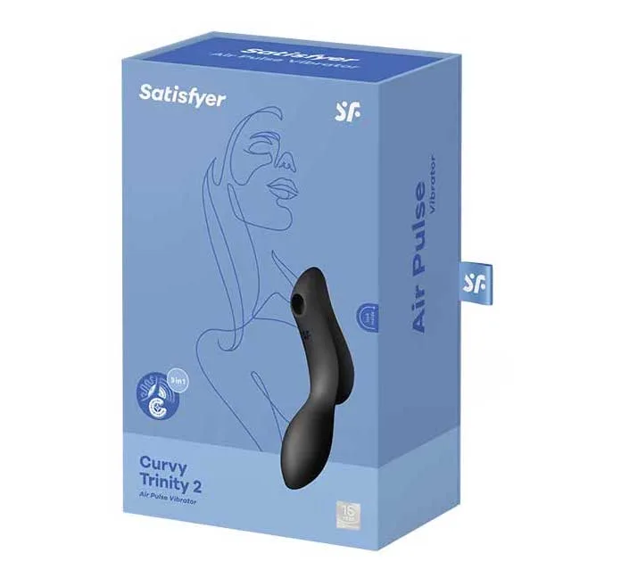 Satisfyer Curvy Trinity 2 Máy Rung Kích Thích Điểm G Sóng Áp Suất Clitoris Cao Cấp — ảnh 7