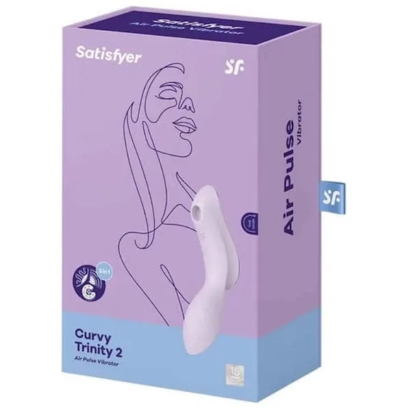 Satisfyer Curvy Trinity 2 Máy Rung Kích Thích Điểm G Sóng Áp Suất Clitoris Cao Cấp — ảnh 6