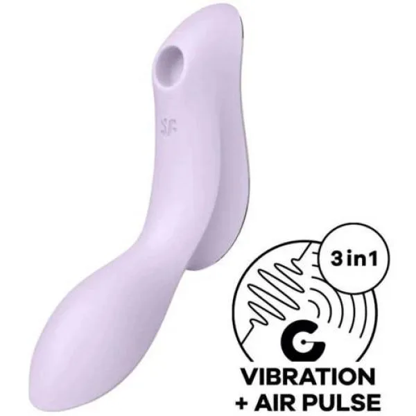 Satisfyer Curvy Trinity 2 Máy Rung Kích Thích Điểm G Sóng Áp Suất Clitoris Cao Cấp