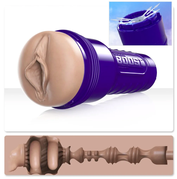 Âm đạo giả Fleslight Boost Turbo Tech silicon mềm mại khủng — Thiết kế ngụy trang tinh tế, giữ kín đáo tối đa