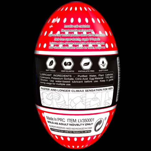 Cốc thủ dâm siêu mềm Lovetoy Training Master Giant Egg hình quả trứng gà Cốc thủ dâm Lovetoy siêu mềm cao cấp nhập Mỹ kích thích mạnh — Sản phẩm được làm từ chất liệu Silicon TPE cao cấp siêu