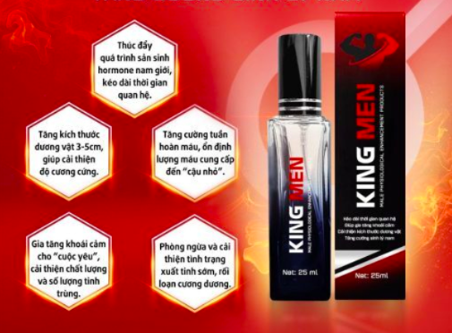 King Men chai xịt kéo dài quan hệ chống xuất tinh sớm hiệu — Thông số nổi bật của Chai xịt King Men