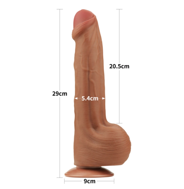 Cu giả khủng Lovetoy 11.5 King Sized Sliding Skin Dual Layer dương vật giả giống thật — ảnh 4