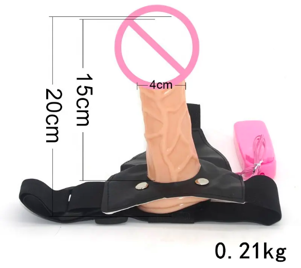 Baile dương vật giả rỗng ruột đa chế độ rung dây đeo kích thích — ảnh 3