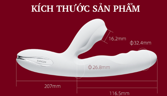 Dương vật giả đa năng Svakom Veromca rung thụt toả nhiệt nhánh phụ hút — ảnh 3