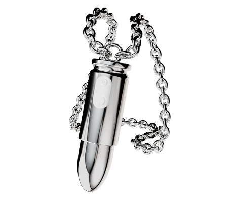 Trứng rung hình viên đạn mạ inox COC SWAVE Ms-271 có dây đeo cổ Trứng rung inox viên đạn COC SWAVE Ms-271 dây đeo cổ siêu — hình 2