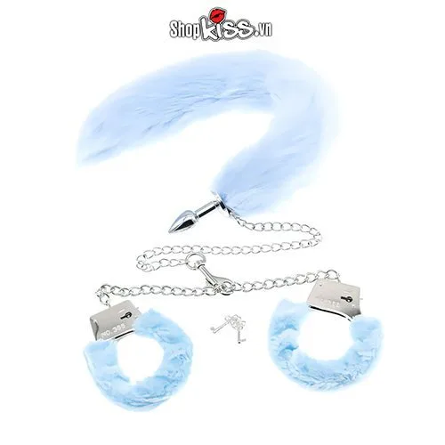Đồ chơi bạo dâm còng tay đuôi chồn xích kích thích cực đỉnh — ảnh 3