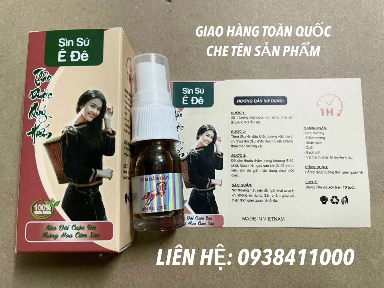 Sìn sú sịt Ê Đê cao cấp chính hãng chai lớn đảm bảo chất — Thành phần thảo dược đặc biệt