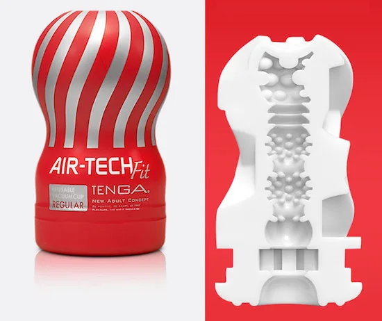 Cốc Thủ Dâm Cao Cấp Tenga Air Tech – Nhập Khẩu Nhật Bản Cốc Tenga Air-Tech Nhật Bản Hút Chân Không Siêu Thật Mua — Thu hút người nhìn với màu chủ đạo là màu đỏ và sọc dây màu