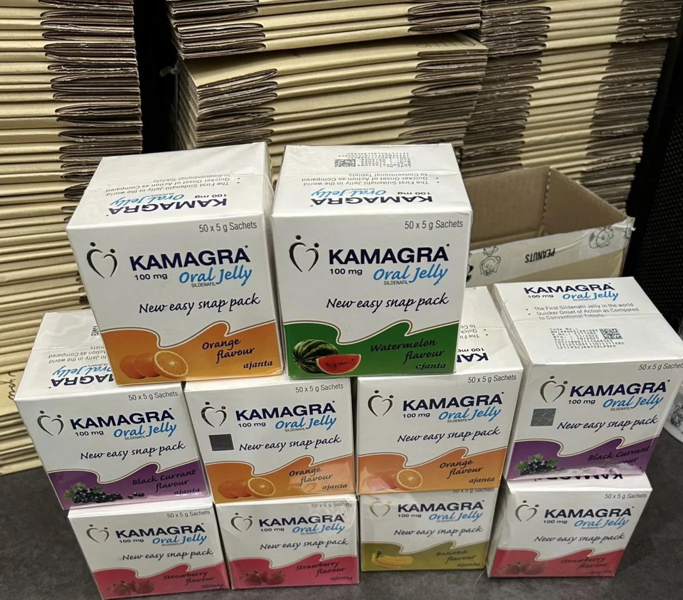 Kamagra Oral Jelly 100mg 50 gói thạch trái cây tăng cường sinh lực — ảnh 3