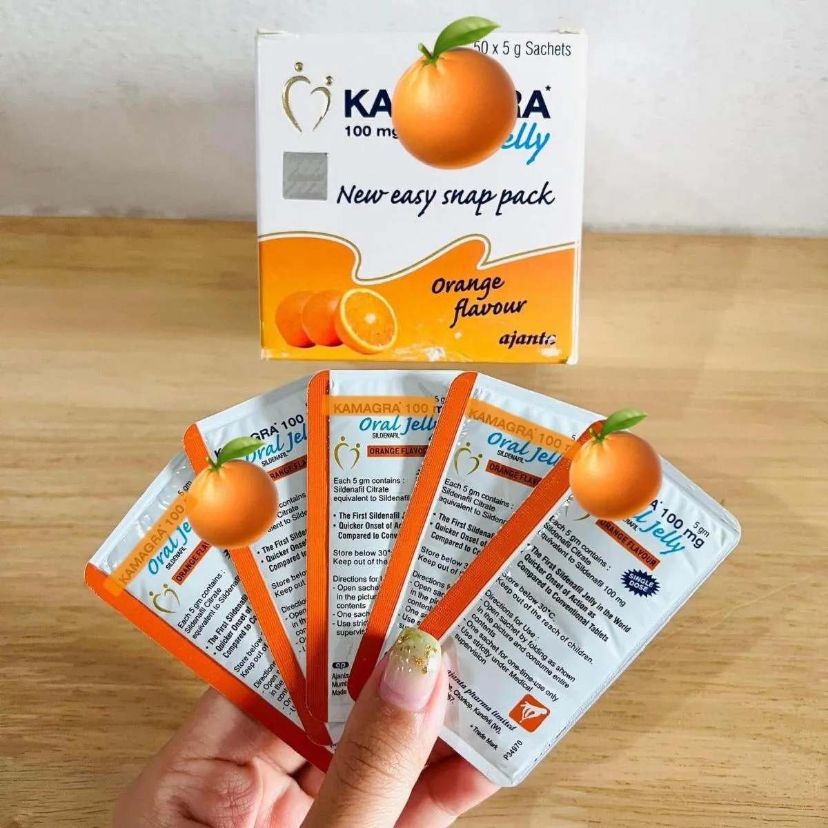 Kamagra Oral Jelly 100mg 50 gói thạch trái cây tăng cường sinh lực — ảnh 2