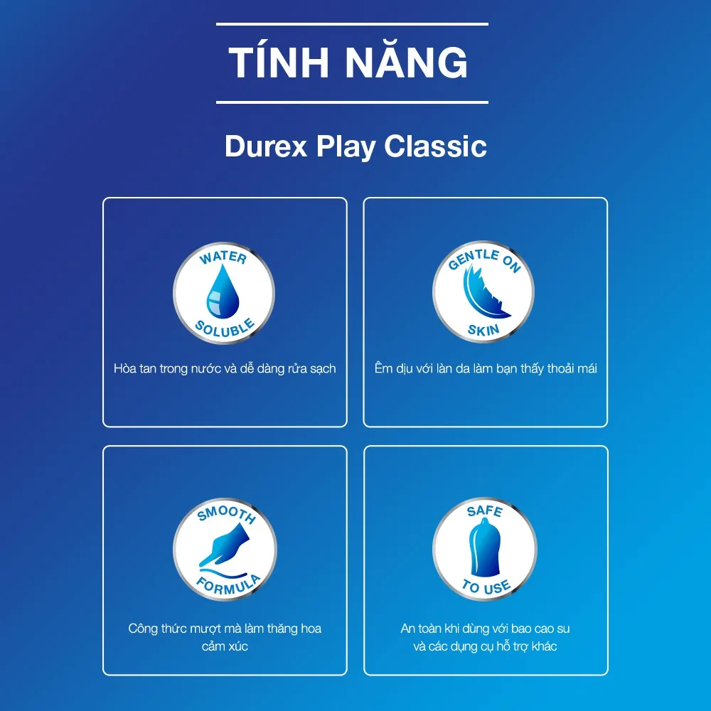 Gel bôi trơn Durex Play Classic 50ml an toàn tăng khoái cảm — Ưu điểm giúp Durex Play Classic “lên ngôi” trong lòng khách