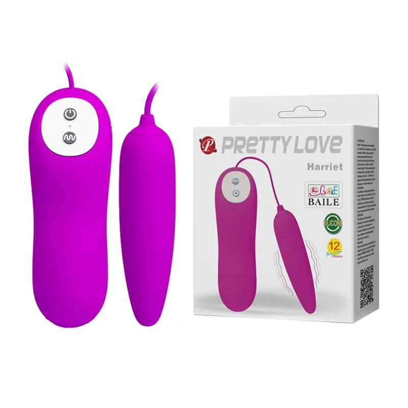 Trứng rung một đầu 12 chế độ đa dạng pin sạc - Pretty Love Harriet
