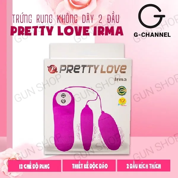Trứng rung 2 đầu 12 chế độ dùng pin Pretty Love Irma, siêu phê — ảnh 4