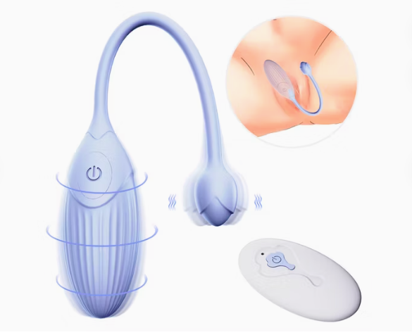 Trứng rung 2 đầu nụ hoa hồng không dây điều khiển từ xa — ảnh 2