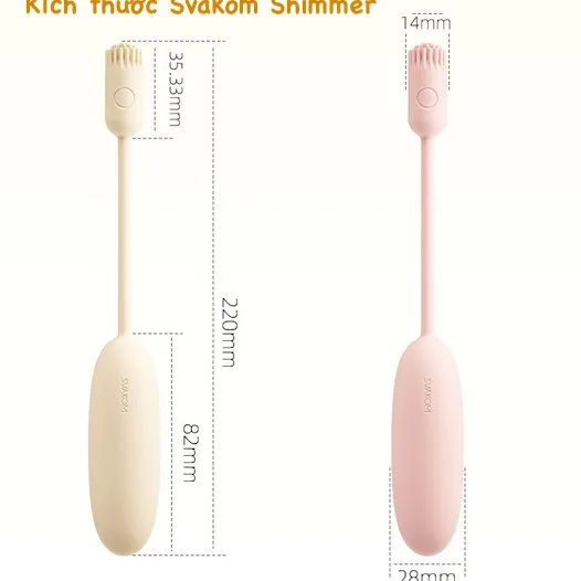 Trứng rung 2 đầu Svakom Shimmer kiểm soát qua App kích — Thiết kế 2 đầu rung thông minh, kích thích đa điểm nhạy cảm