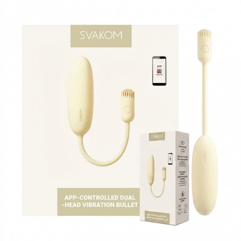 Trứng rung 2 đầu Svakom Shimmer kiểm soát qua App kích thích đa điểm thăng hoa