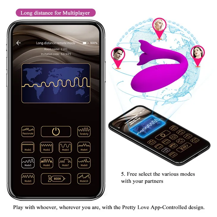 Trứng Rung Cá Heo Pretty Love JayLeen App Điện Thoại Kích Thích Đầy Mê — ảnh 2