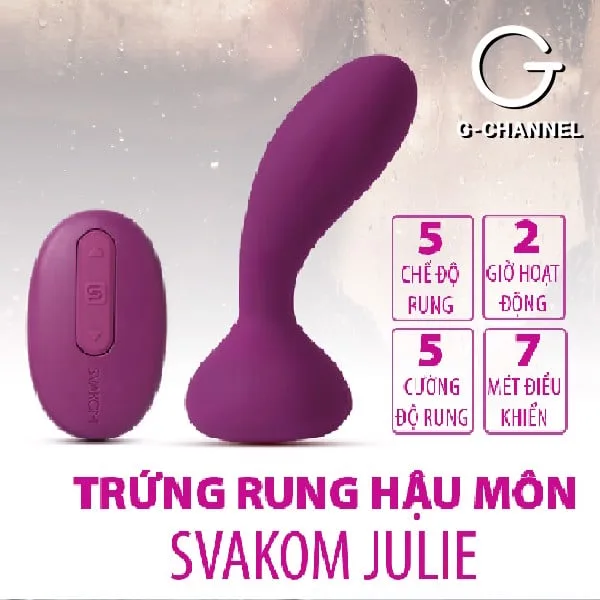 Trứng rung Svacom Julie sạc điện điều khiển từ xa kích thích G điểm hậu môn — ảnh 4