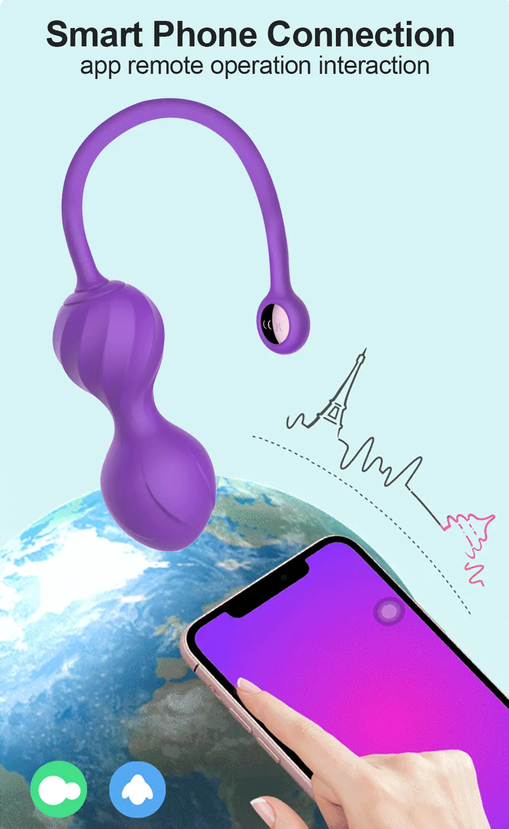 Trứng rung hồ lô Jiuuy Bluetooth siêu kích thích thu nhỏ âm đạo — ảnh 5