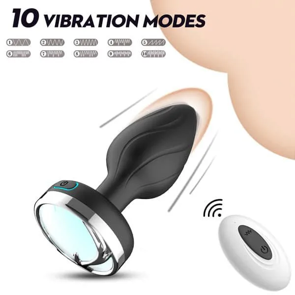 Trứng Rung Hậu Môn 10 Chế Độ Rung Led Điều Khiển Từ Xa Siêu Bền — ảnh 3