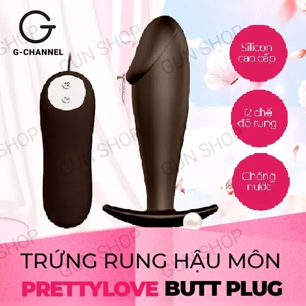 Trứng rung hậu môn rung mạnh chống nước pin - Pretty Love Butt Plug — ảnh 3