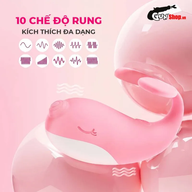 Trứng rung hình cá voi Galaku Whale Mini — ảnh 7