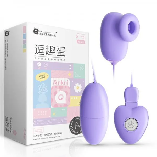 Trứng rung hút chân không 2 đầu Ankini điều khiển từ xa tiện lợi