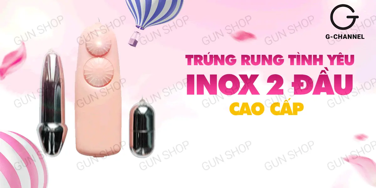 Trứng rung tình yêu inox 2 đầu cao cấp - Baile Double Bullets Hot — ảnh 2