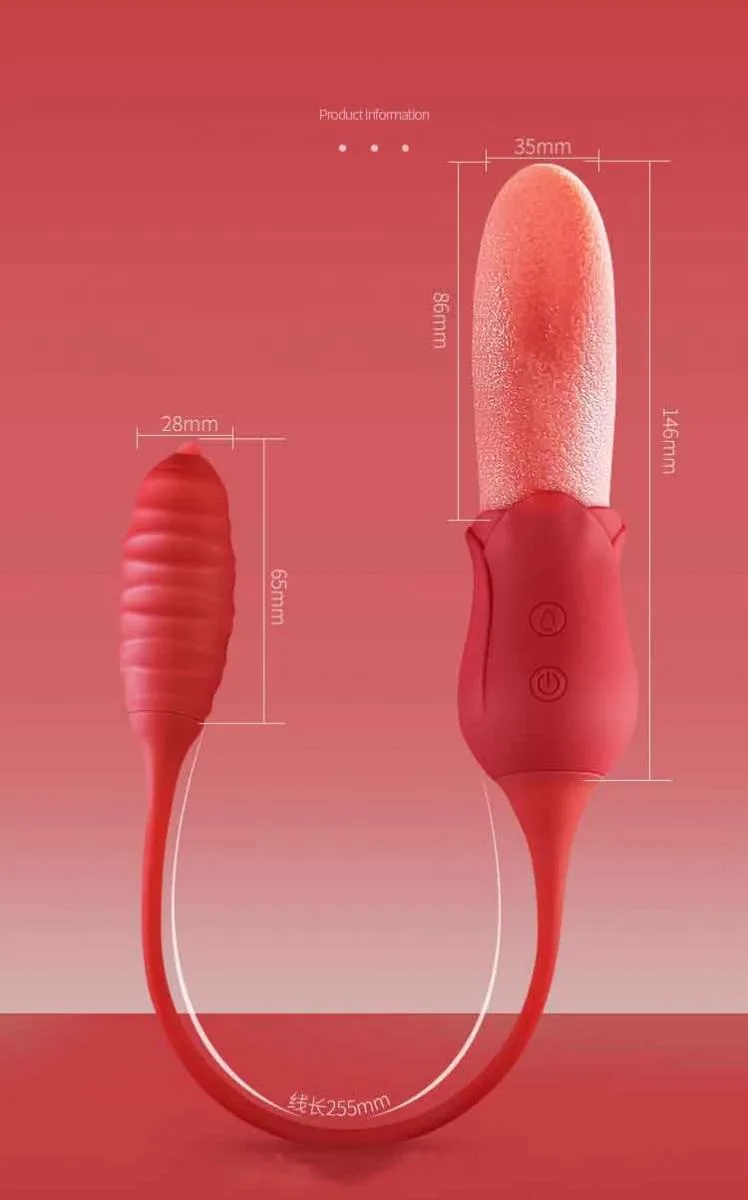 Lưỡi liếm hoa hồng trứng rung thụt đẩy kích thích điểm G tính dục — ảnh 4