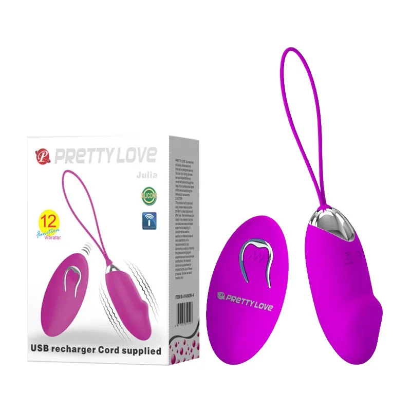 Trứng rung không dây 12 chế độ sạc điện - Pretty Love Julia, rung mạnh, kiểu dáng nhỏ gọn
