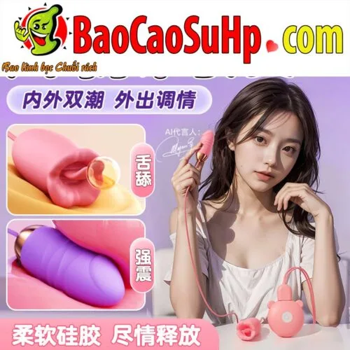 Trứng rung lưỡi liếm 2 quả siêu nhỏ dễ thương Girl Erotic Sạc Usb — ảnh 2