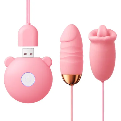 Trứng rung lưỡi liếm 2 quả siêu nhỏ dễ thương Girl Erotic Sạc Usb — ảnh 5