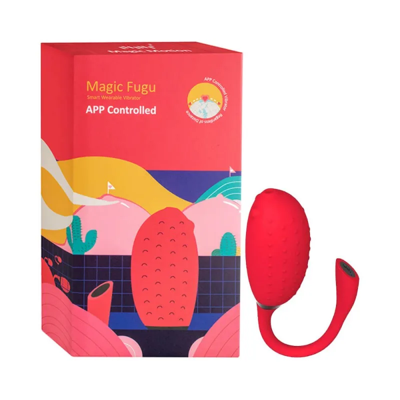 Trứng rung Magic Motion Fugu Đỏ Bluetooth điều khiển app dễ dùng