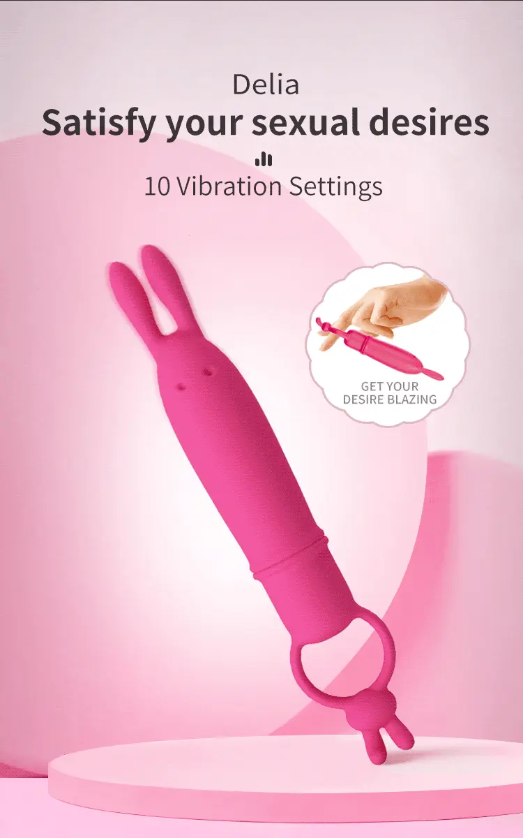 Trứng rung mini PrettyLove Delia nguỵ trang hình con thỏ — ảnh 2